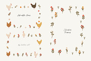 Cute Chickens & Florals Nursery Art, an Animal Illustration by Jenteva Art (Thumbnail 9 of 16)