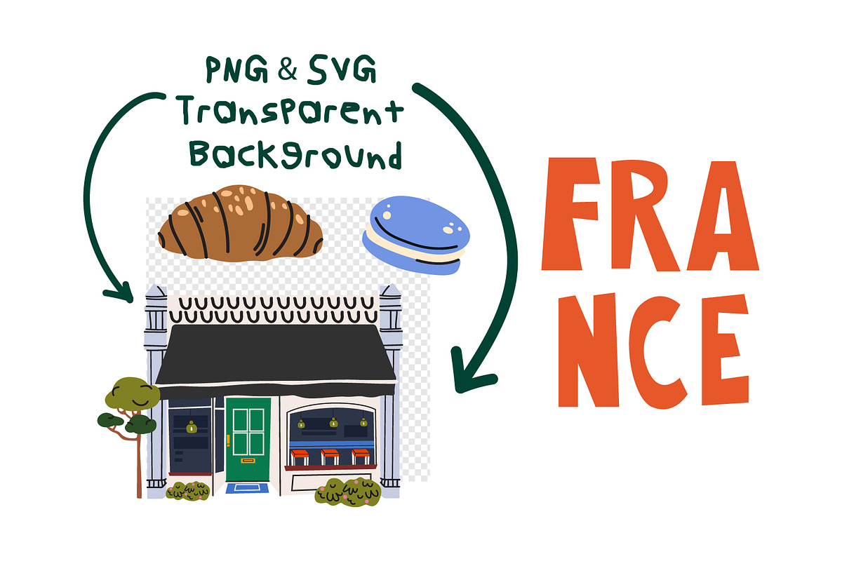 France Travel Vector Clipart, a Decorative Illustration by Luamor (Photo 5 of 5)