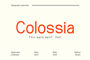 Colossia – Thin Sans Serif Font, a Sans Serif Font by Vadovastd (Thumbnail 1 of 7)