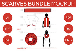 Scarves Bundle - Template Mockup