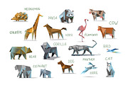 Set of vector polygonal animals, an Object Graphic by lemonoff (Thumbnail 2 of 7)