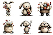 Whimsical Bunny Easter Clipart, an Illustration by Sublimation Artist (Thumbnail 5 of 7)