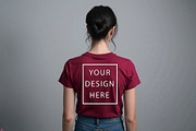 T-Shirt Mockup - Maroon Edition, a Shirt Mockup by ForhadGFX (Thumbnail 9 of 12)
