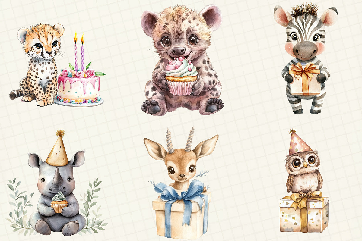 Safari Birthday Clipart, an Illustration by OK Design (Photo 4 of 5)