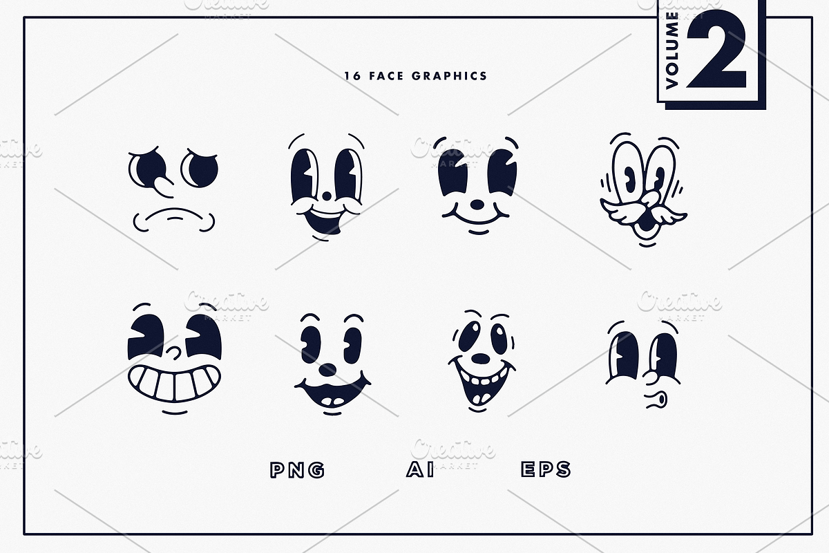 Retro Mascot Parts | VOL 2, an Illustration by GRPXSTORE (Photo 3 of 4)