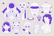 Y2K Illustrations and Elements Set, a Graphic by Vasya Kobelev (Thumbnail 14 of 16)