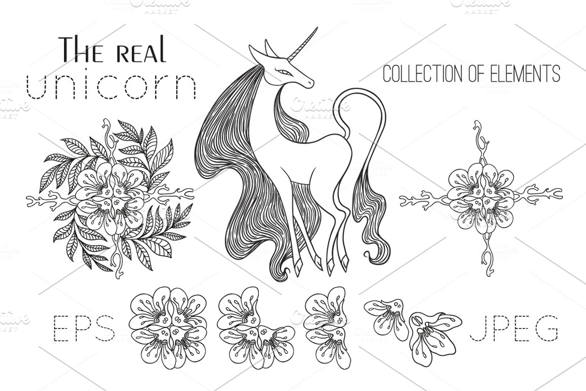 The Real Unicorn, a Pattern Graphic by Apolinarias Art (Photo 5 of 5)
