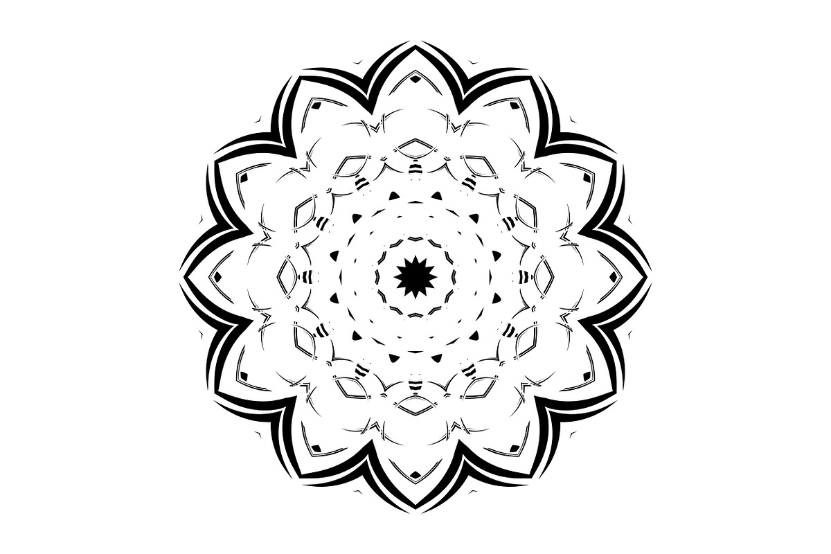 Modern Black and White Mandala Pack, a Decorative Illustration by NJ Himel (Photo 65 of 101)