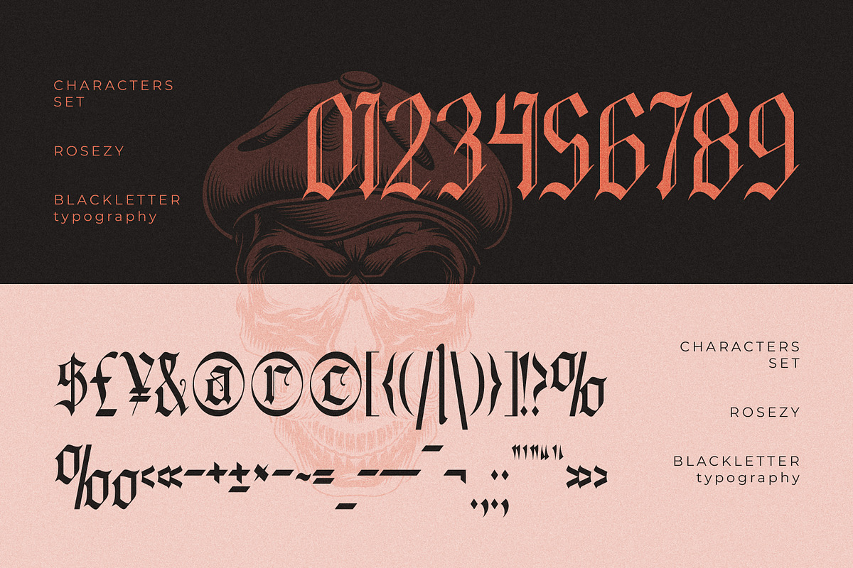 Rosezy Striking Blackletter Font, a Blackletter Font by infernostudio3 (Photo 9 of 10)