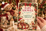 Christmas Baby Shower Canva Template, a Marketing Template by KennedyStudio (Thumbnail 2 of 6)