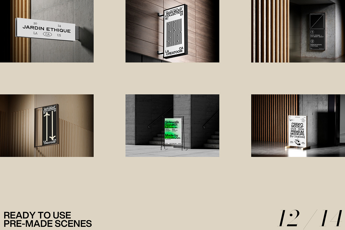 S-Signs mockups, an Advertising Mockup by Creatoom (Photo 6 of 10)