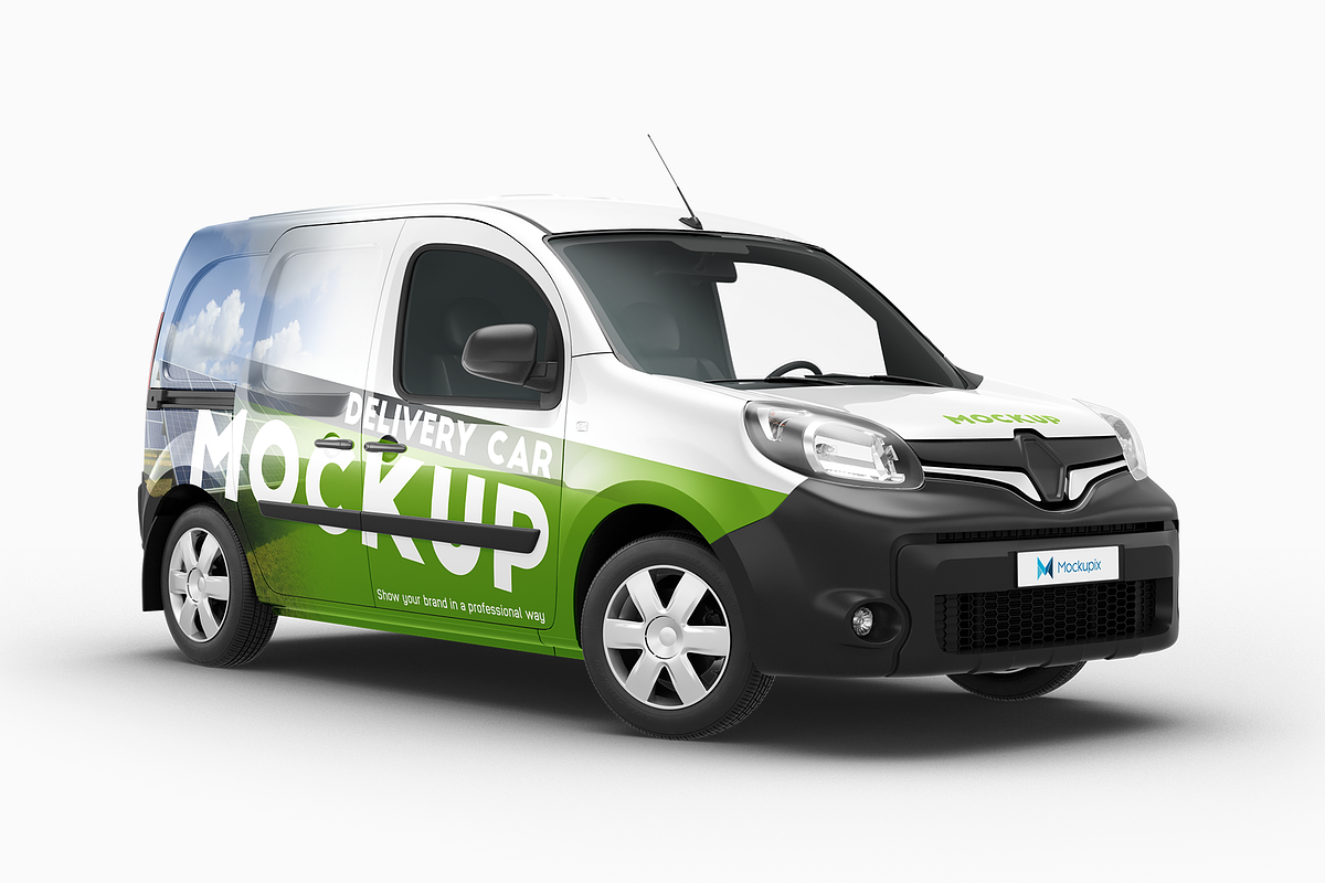 Delivery Car Mockup 8, an Advertising Mockup by Mockupix (Photo 6 of 12)