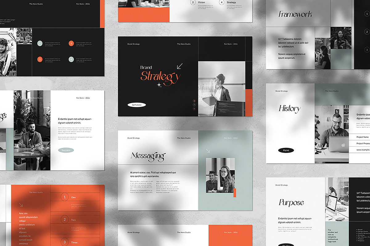 Brand Strategy Template, a Presentation Template by White Graphic (Photo 8 of 8)