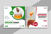 Organic Honey Social Media Post, a Social Media Template by Designgrove (Thumbnail 2 of 2)