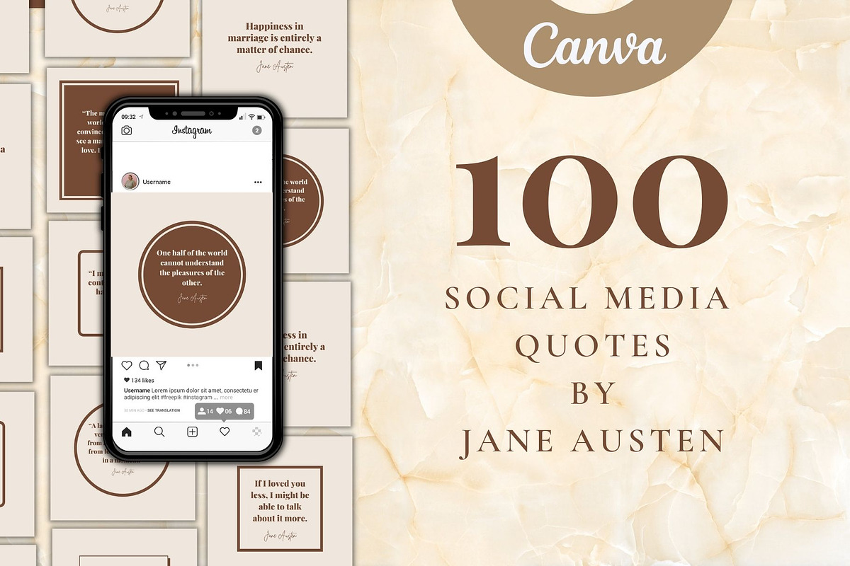 Animated Jane Austen Quotes, a Social Media Template by Graphicspixel (Photo 2 of 4)