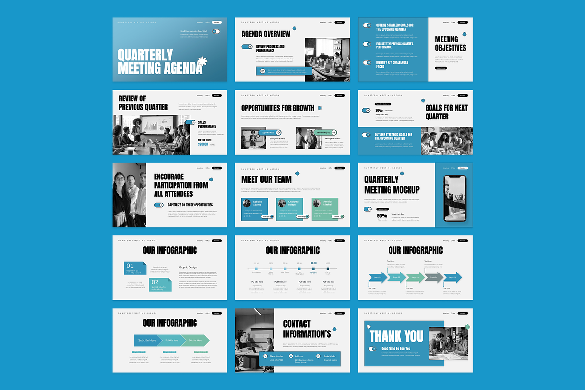 Quarterly Meeting Agenda, a Presentation Template by SquidPixey (Photo 3 of 6)