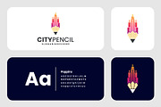 Modern Gradient City Pencil Logo, a Branding & Logo Template by Artnivora.Std (Thumbnail 2 of 3)
