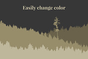 Vector Tree Line Silhouettes, an Object Graphic by Build Interactive (Thumbnail 3 of 5)