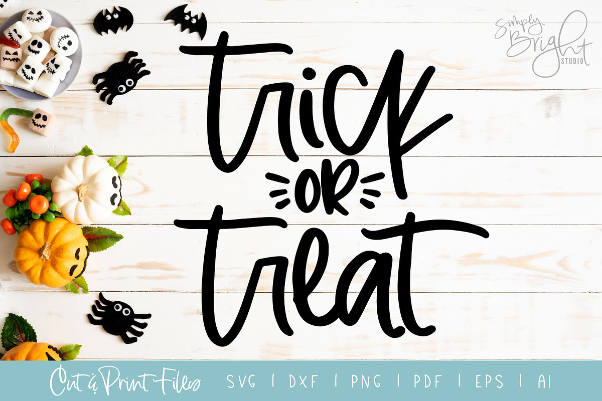 Trick or Treat Cut/Print Files, an Illustration by Simply Bright Studio