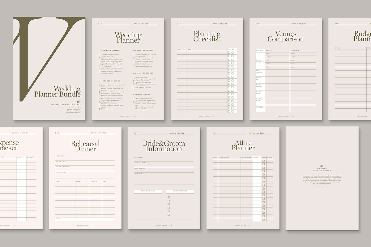 Wedding Planner Templates, a Stationery Template by BrandPacks (Photo 2 of 6)