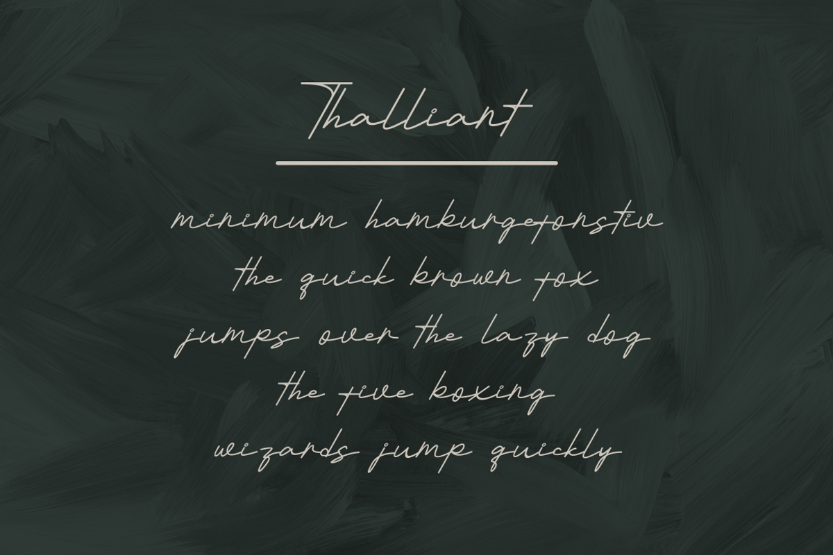 Thalliant Font, a Handwritten Font by albert_kalingga (Photo 3 of 5)