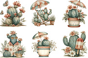 Whimsical Summer Cactus Clipart, an Illustration by Designking (Thumbnail 3 of 5)