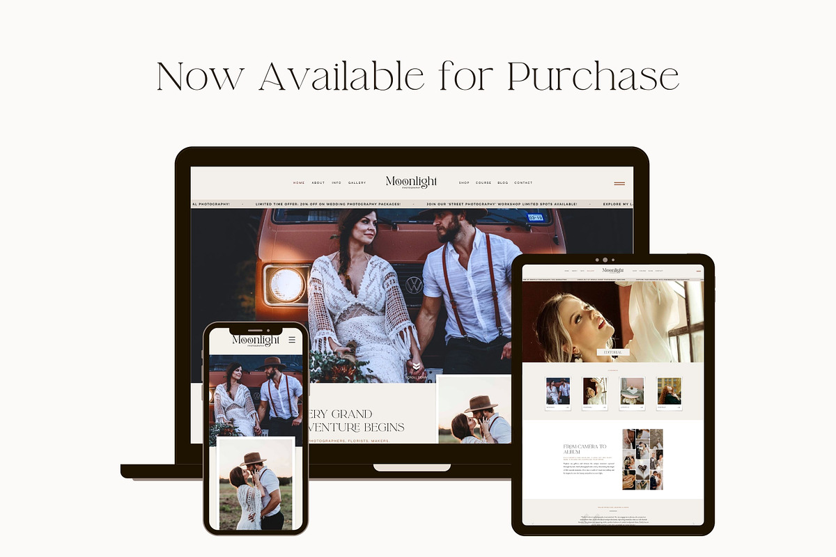 Wix Website Template - Photography, a Wix Template by Nes Design Co (Photo 18 of 19)