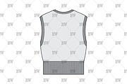 Sweater Vest Fashion Flat, a Shirt Mockup by haydenwentworth (Thumbnail 3 of 3)