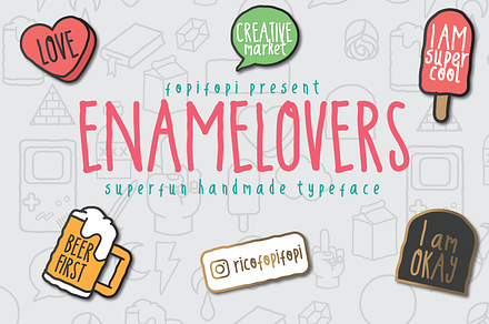 Sale ! ENAMELOVERS typeface + Bonus