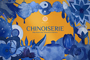 Chinoiserie Blue Watercolor Patterns, a Pattern Graphic by Millusti (Thumbnail 1 of 11)