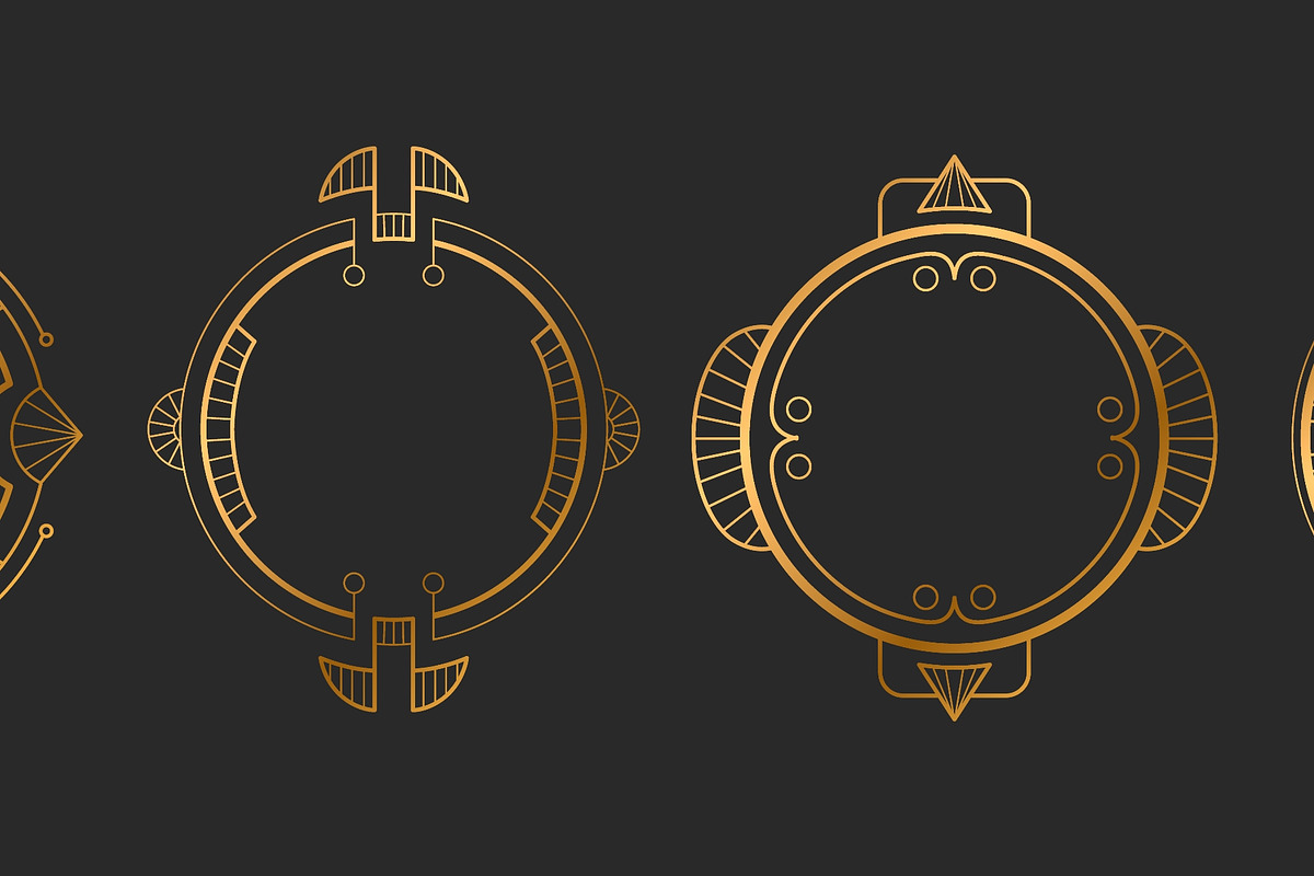 Art deco circle frames with golden, an Object Illustration by art PVP - market (Photo 2 of 3)