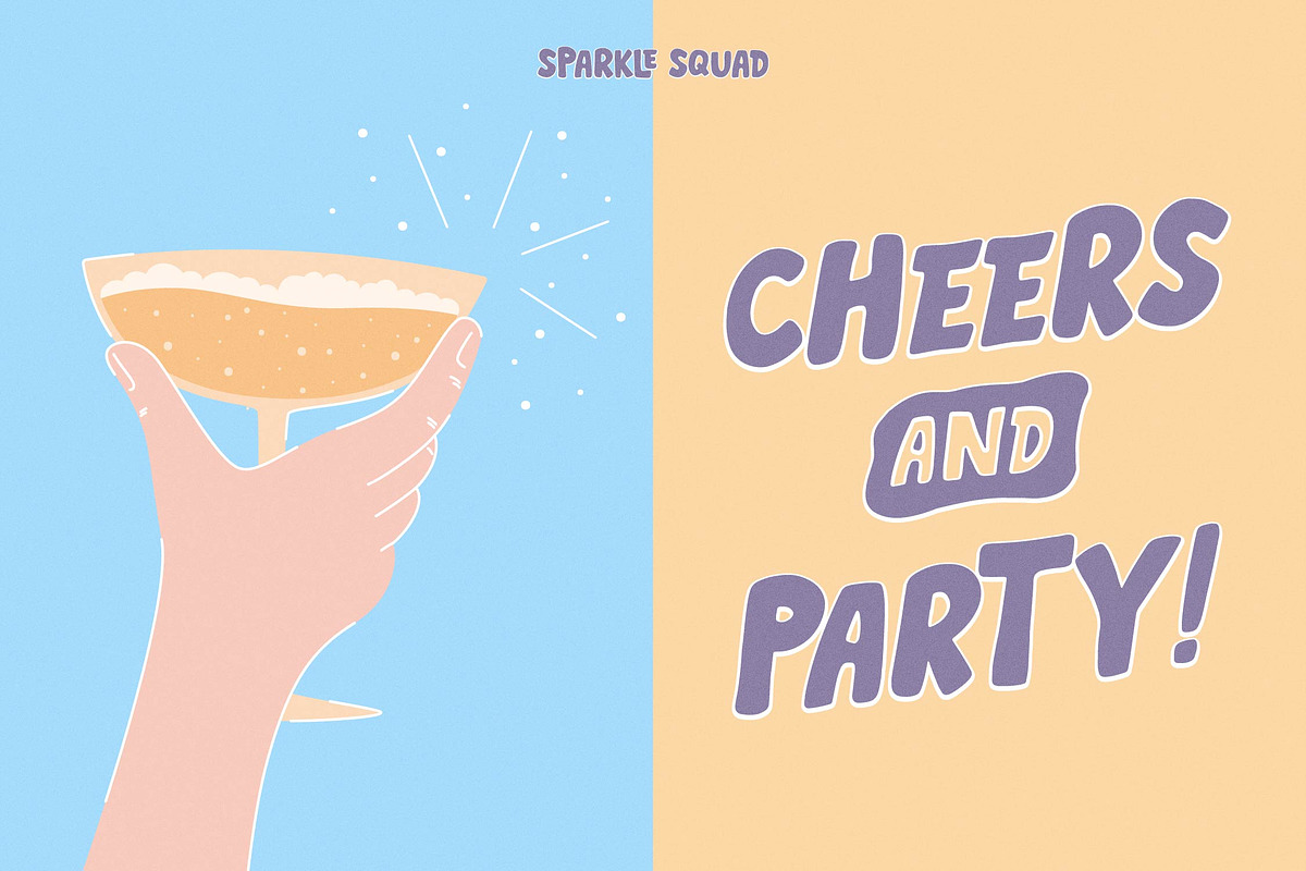 Sparkle Squad | Hand Drawn Font, a Handwritten Font by Denustudios (Photo 3 of 15)
