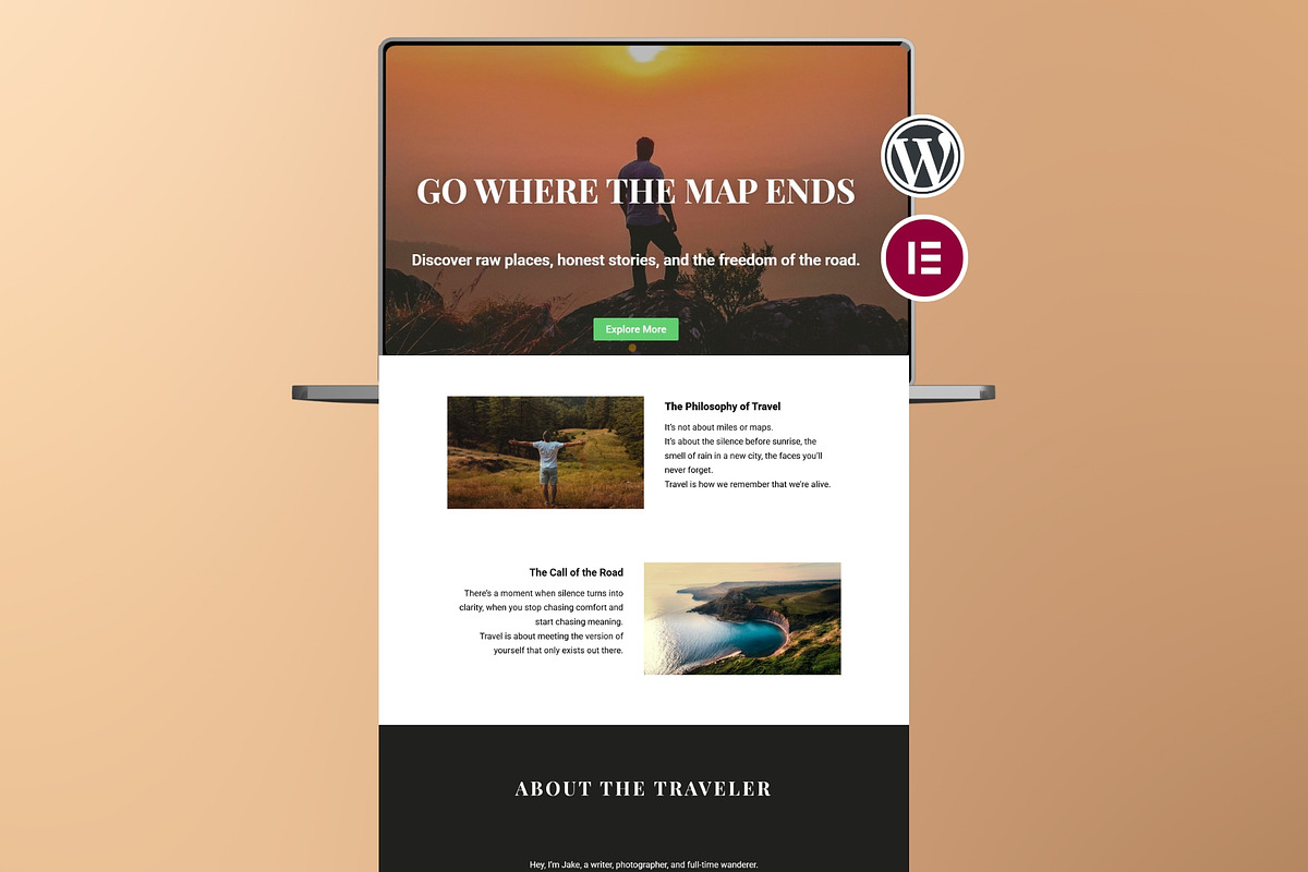 Wanderhaus Travel Blogger Website, a WordPress Template by Templatelabsdesign (Photo 11 of 11)