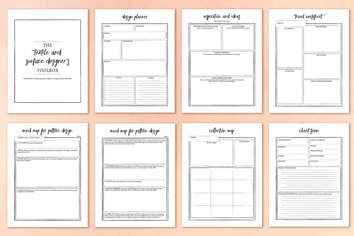 Textile & Surface Designer's Toolbox, a Stationery Template by patternpop studio (Photo 3 of 5)