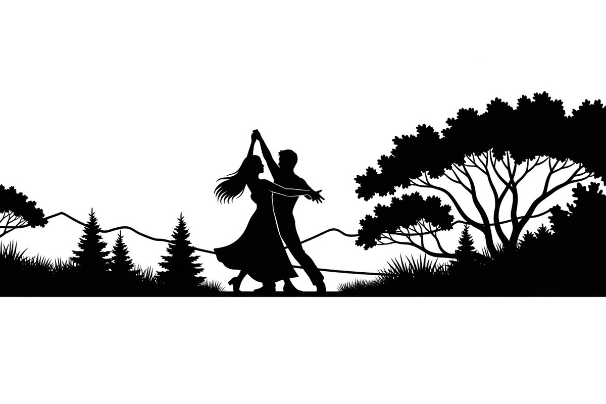 Romantic Couple in Nature Silhouette, a Graphic by Artivon (Photo 5 of 13)