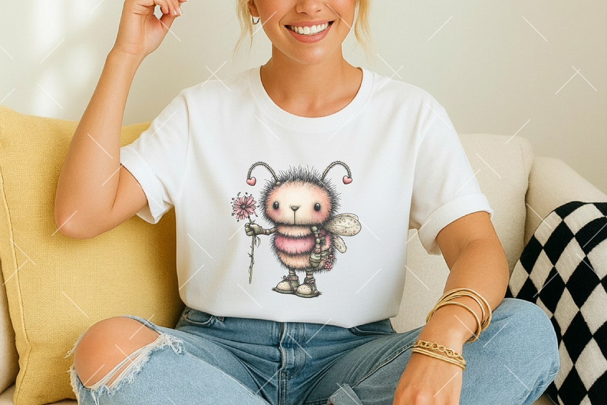 Whimsical Spring Bee Clipart, an Illustration by OK Design (Photo 6 of 6)