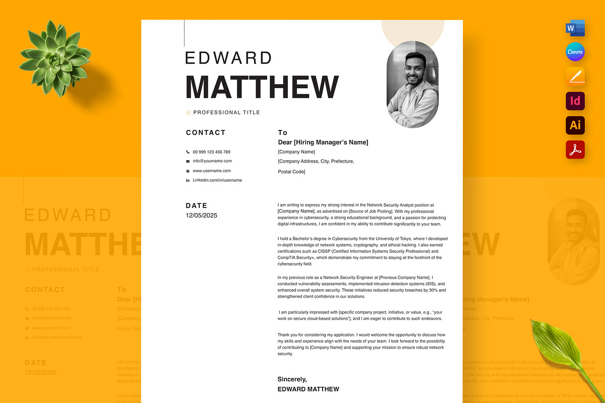 Professional Resume Template, a Resume Template by Nur Designer (Photo 2 of 4)