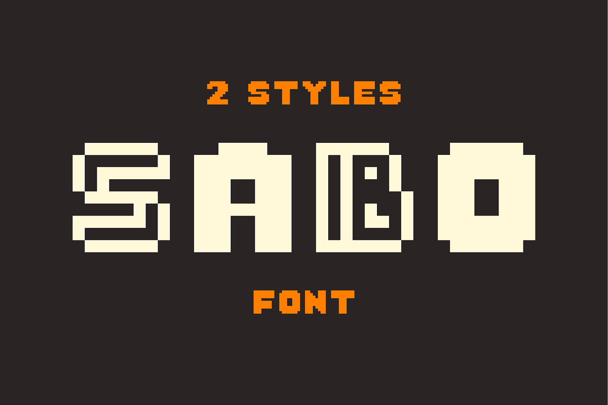 Sabo Pixel Font, a Font by Philippe Moesch (Photo 1 of 4)