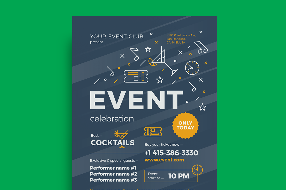 Multipurpose Poster Template, vol.5, a Poster Template by Danil Polshin