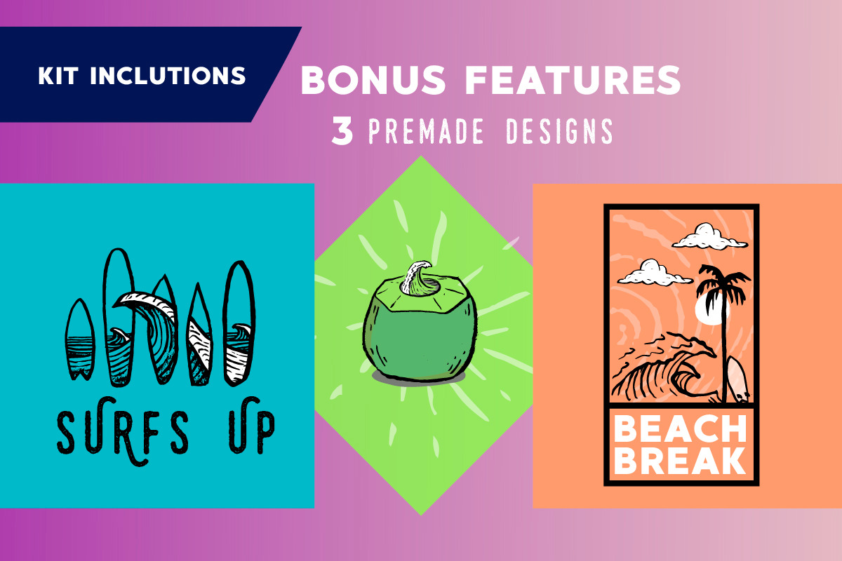 TROPICAL SURF VIBES - Creator Kit, an Icon by Walking_Designs (Photo 17 of 19)