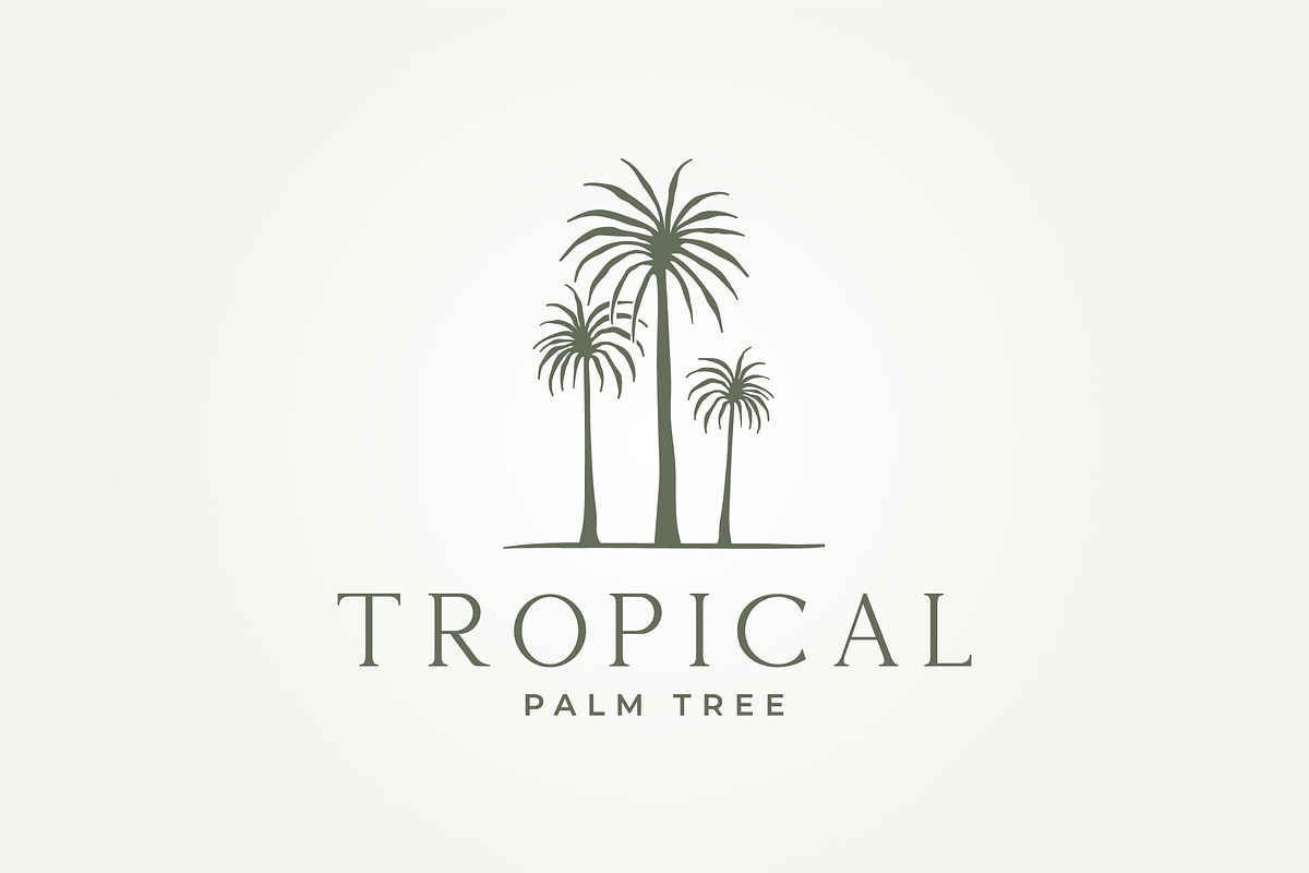 tropical palm tree icon logo, a Branding & Logo Template by Blazybone (Photo 1 of 2)