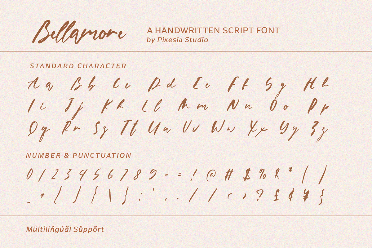 Bellamore – Handwritten Script Font, a Handwritten Font by Pixesia Studio (Photo 11 of 11)
