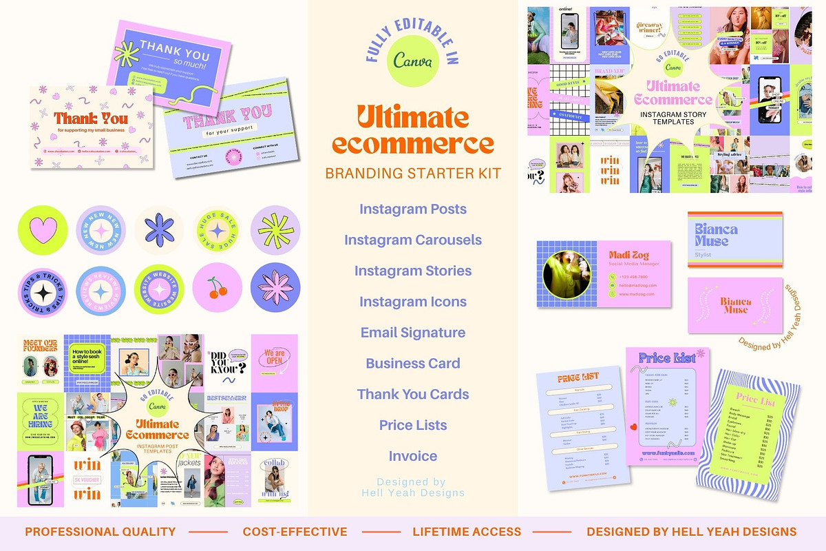 Ecommerce Branding Starter Kit Canva, a Branding & Logo Template by Hell Yeah Designs (Photo 1 of 11)