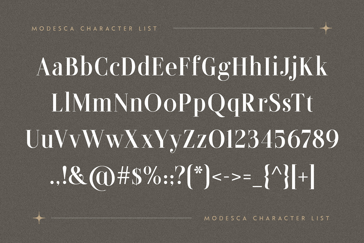 Modesca - Modern Luxury Serif Font, a Serif Font by Typia Nesia (Photo 2 of 11)
