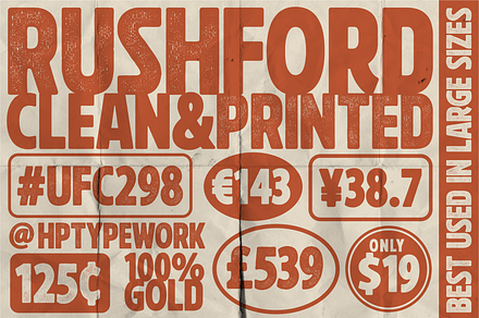 Rushford - Clean & Printed, a Sans Serif Font by Hendra Pratama