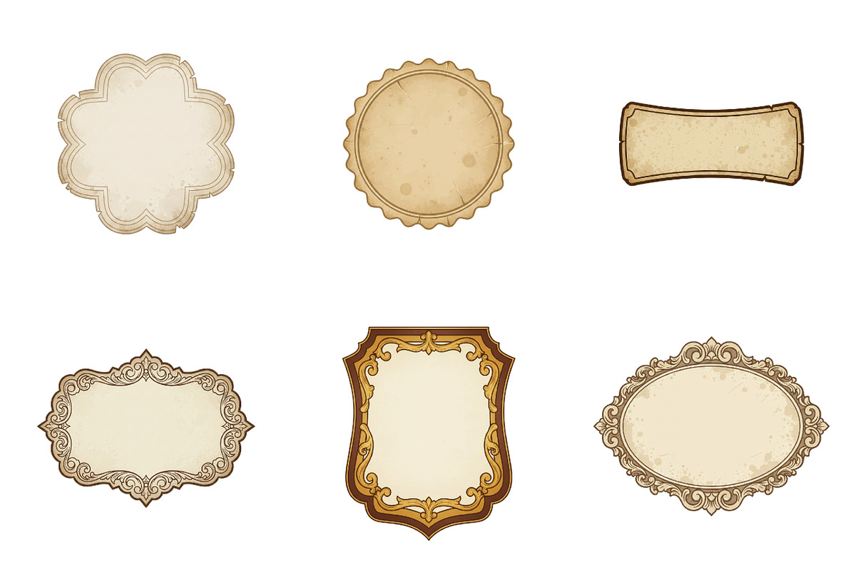 Vintage Blank Tags & Labels, an Illustration by SinaCreation (Photo 3 of 6)