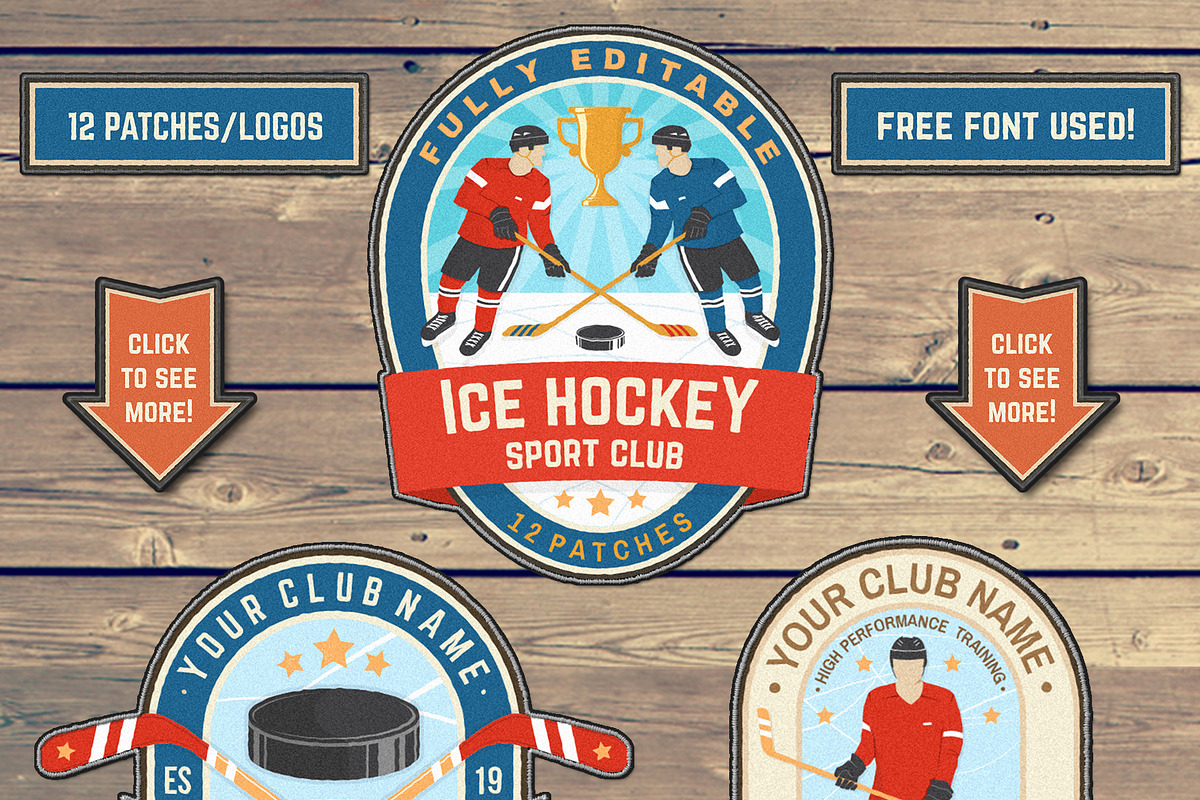 72 Sport Patches/Badges, a Branding & Logo Template by sivVector (Photo 8 of 8)