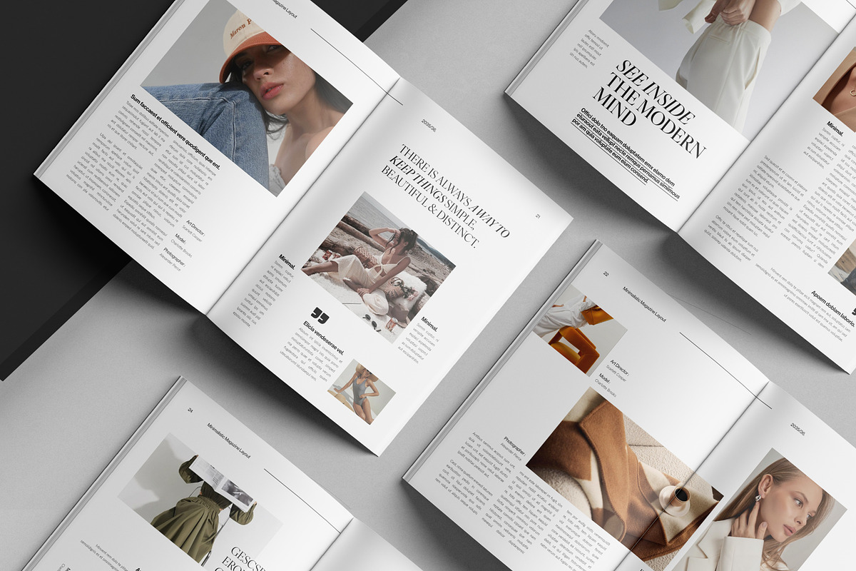 Minimalistic Magazine Template, a Magazine Template by DesignCrest (Photo 6 of 18)
