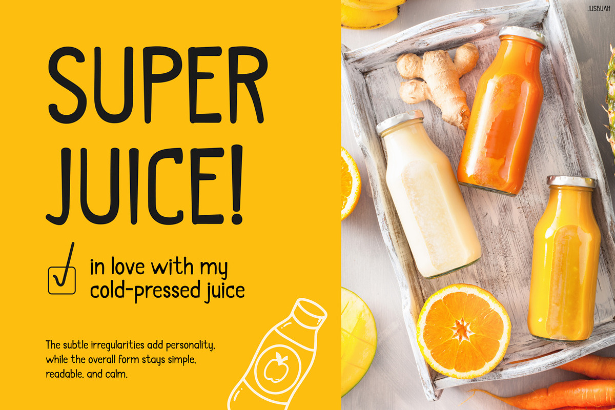 Jusbuah, a Sans Serif Font by Pinisi ART (Photo 10 of 10)