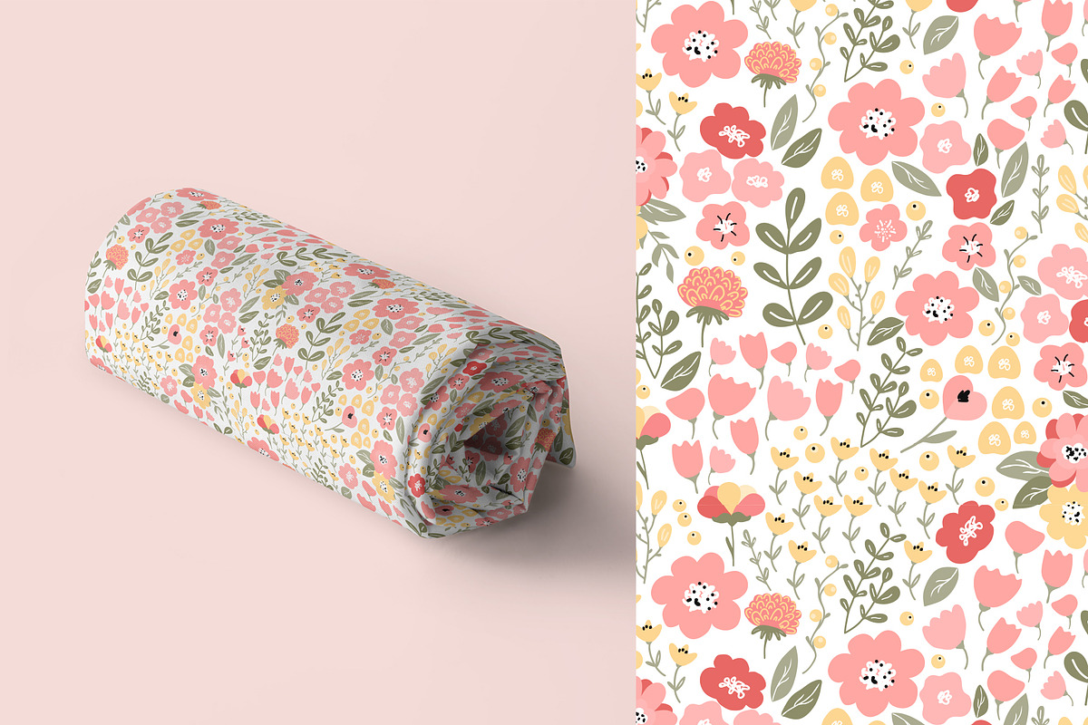 Colorful floral pattern, a Pattern Graphic by Cozy pattern shop (Photo 3 of 5)